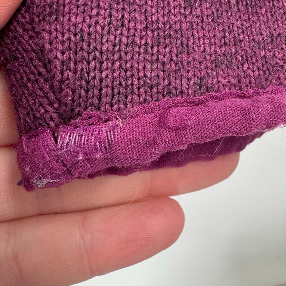 L.L.Bean Maroon knit full zip jacket - Picture 5 of 6